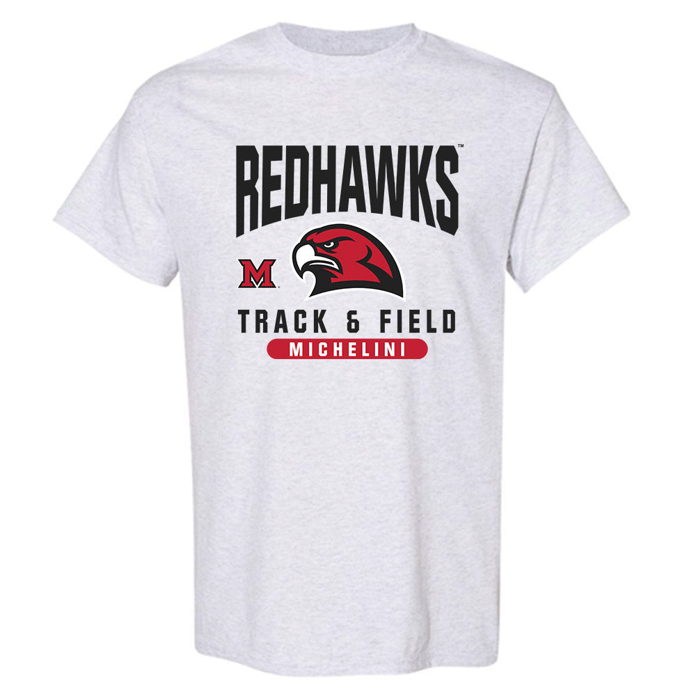 Miami of Ohio - NCAA Men's Track & Field : Joey Michelini - Classic Fashion Shersey T-Shirt-0
