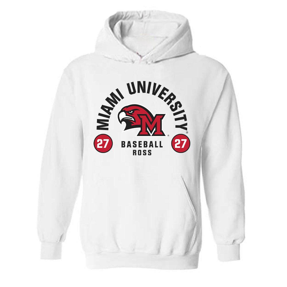 Miami of Ohio - NCAA Baseball : Luke Ross - Classic Fashion Shersey Hooded Sweatshirt-0