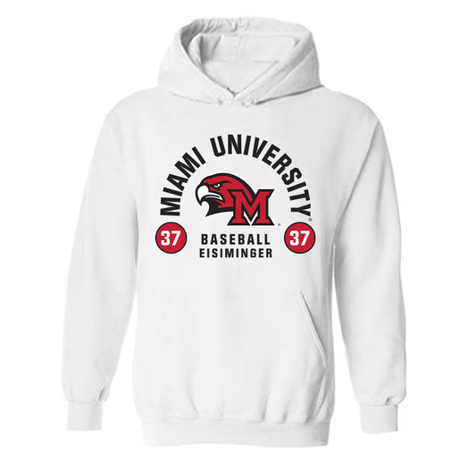 Miami of Ohio - NCAA Baseball : Jared Eisiminger - Classic Fashion Shersey Hooded Sweatshirt-0