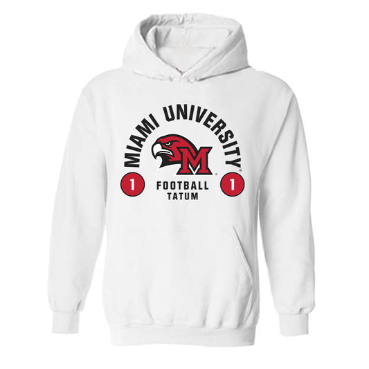 Miami of Ohio - NCAA Football : Dillon Tatum - Classic Fashion Shersey Hooded Sweatshirt-0