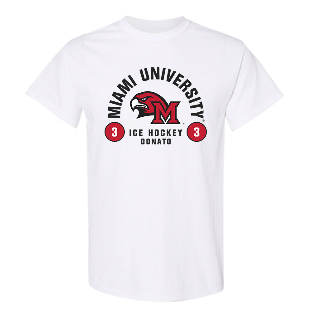 Miami of Ohio - NCAA Men's Ice Hockey : Nick Donato - Classic Fashion Shersey T-Shirt-0