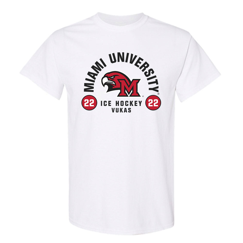 Miami of Ohio - NCAA Men's Ice Hockey : Branko Vukas - Classic Fashion Shersey T-Shirt-0