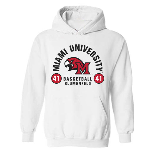 Miami of Ohio - NCAA Women's Basketball : Brooke Blumenfeld - Classic Fashion Shersey Hooded Sweatshirt-0