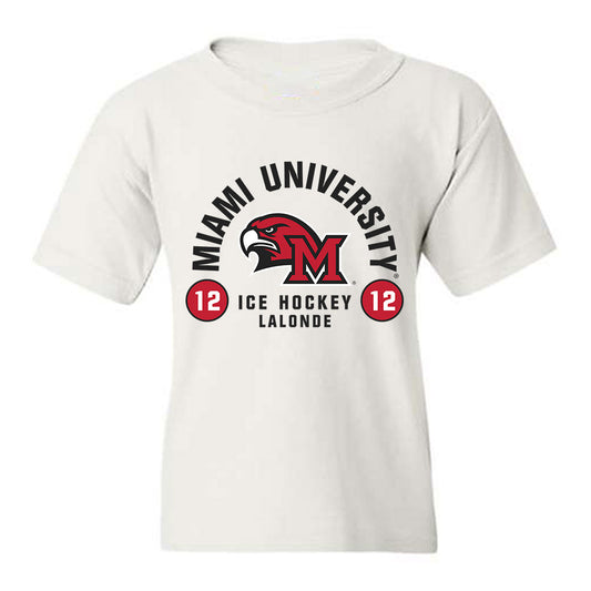 Miami of Ohio - NCAA Men's Ice Hockey : Owen Lalonde - Classic Fashion Shersey Youth T-Shirt-0