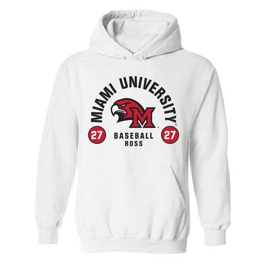 Miami of Ohio - Baseball Alumni : Luke Ross - Classic Fashion Shersey Hooded Sweatshirt-0