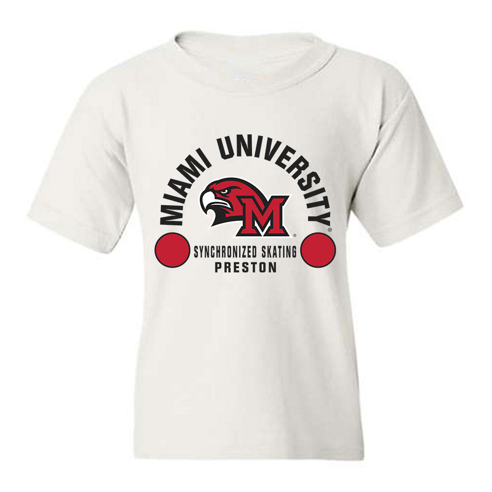 Miami of Ohio - NCAA Women's Synchronized Skating : Elizabeth Preston - Classic Fashion Shersey Youth T-Shirt-0