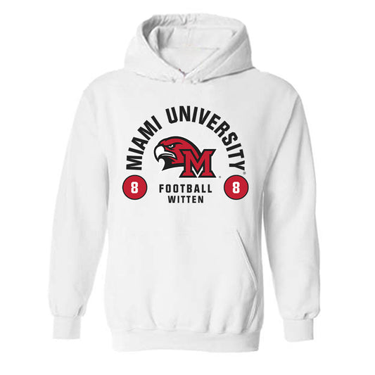 Miami of Ohio - NCAA Football : Damarion Witten - Classic Fashion Shersey Hooded Sweatshirt-0