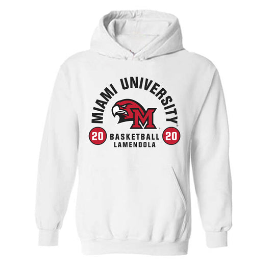 Miami of Ohio - NCAA Women's Basketball : Julianna LaMendola - Classic Fashion Shersey Hooded Sweatshirt-0