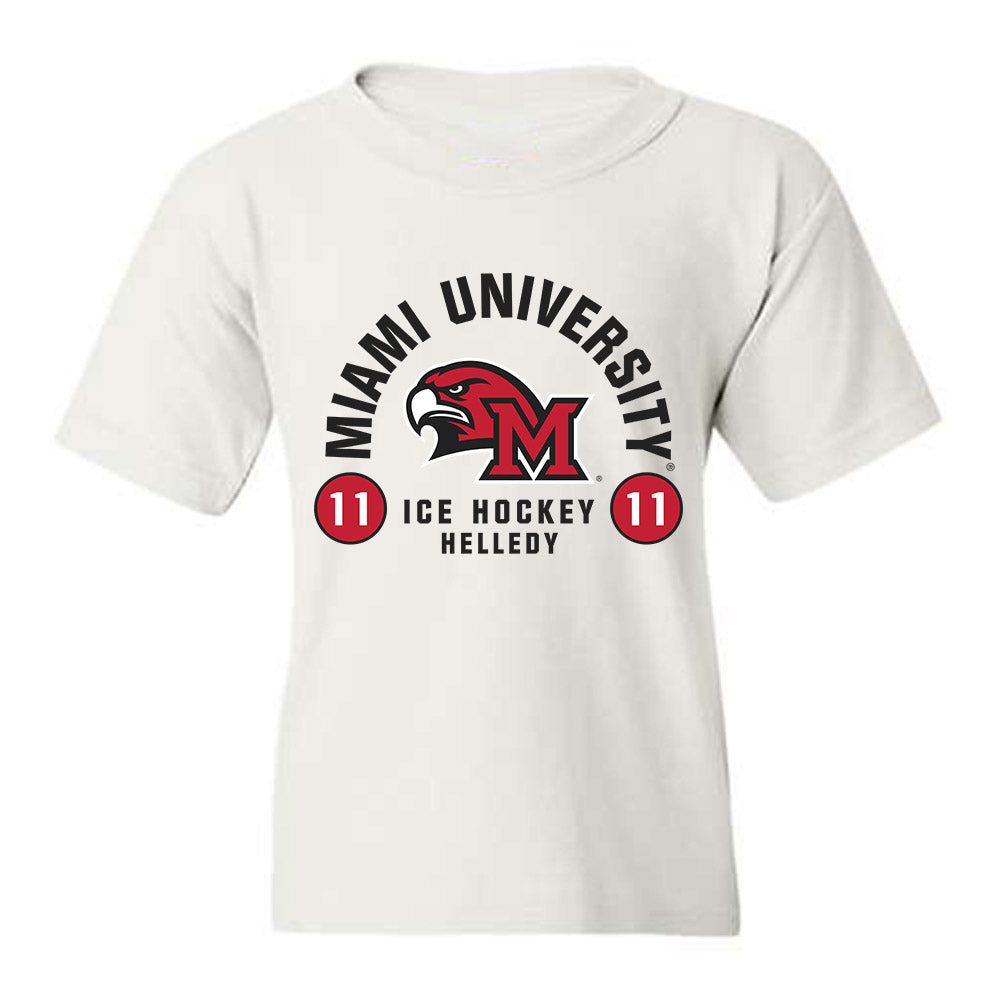 Miami of Ohio - NCAA Men's Ice Hockey : David Helledy - Classic Fashion Shersey Youth T-Shirt-0