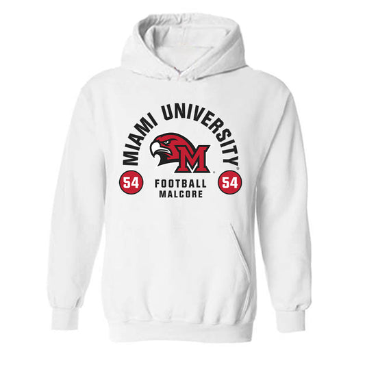 Miami of Ohio - NCAA Football : Evan Malcore - Classic Fashion Shersey Hooded Sweatshirt-0