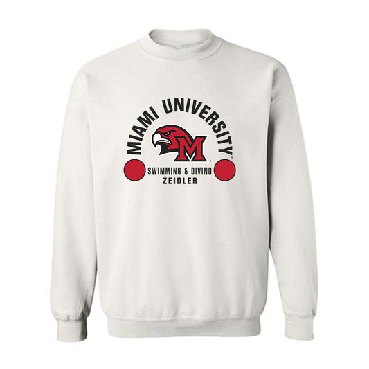 Miami of Ohio - NCAA Men's Swimming & Diving : John Zeidler - Classic Fashion Shersey Crewneck Sweatshirt-0