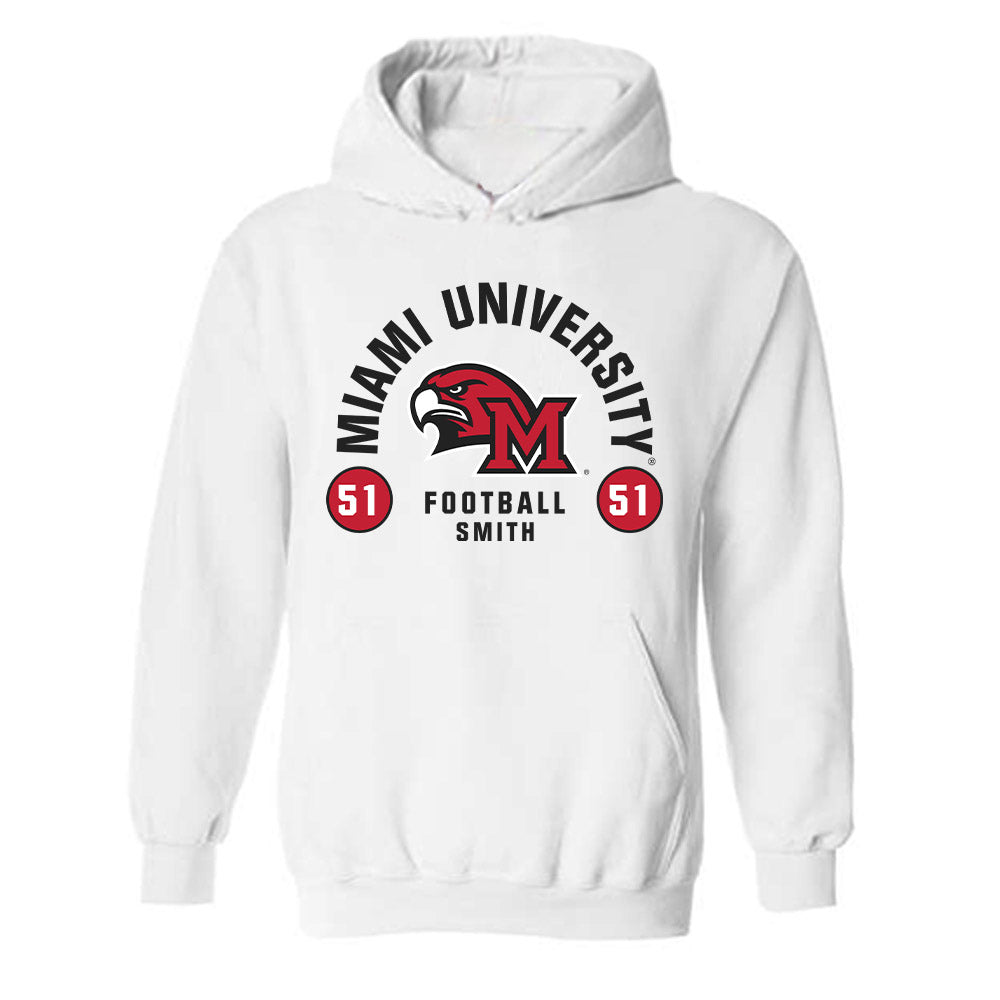Miami of Ohio - NCAA Football : Eric Smith - Classic Fashion Shersey Hooded Sweatshirt-0