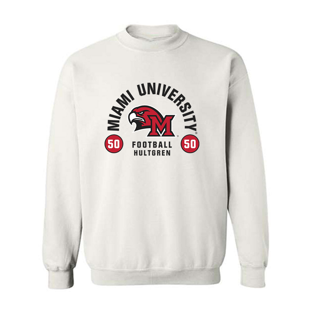 Miami of Ohio - NCAA Football : Zach Hultgren - Classic Fashion Shersey Crewneck Sweatshirt-0