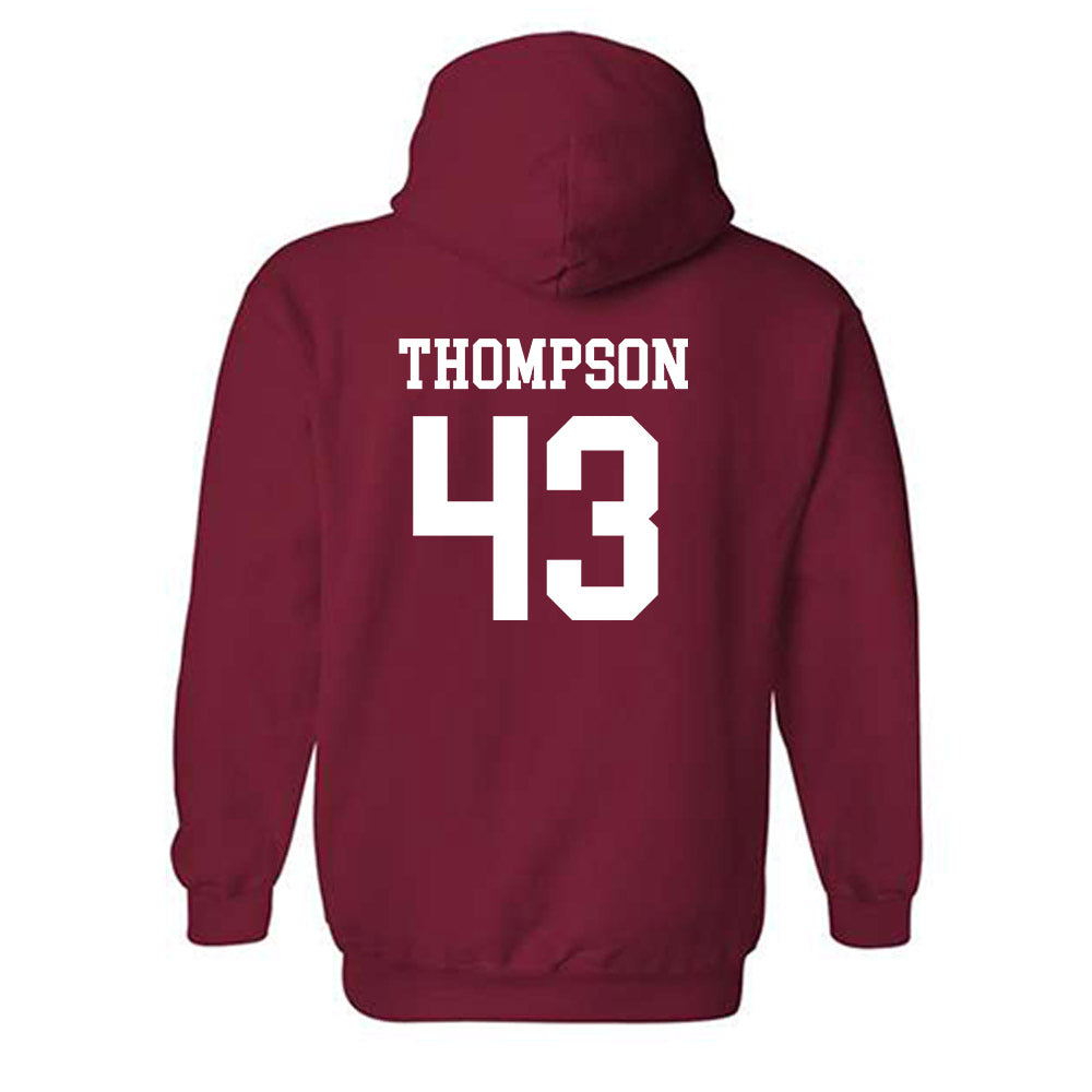Miami of Ohio - NCAA Men's Ice Hockey : Ryder Thompson - Classic Shersey Hooded Sweatshirt-1