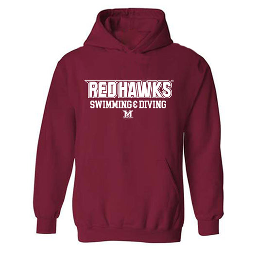 Miami of Ohio - NCAA Men's Swimming & Diving : John Zeidler - Classic Shersey Hooded Sweatshirt-0