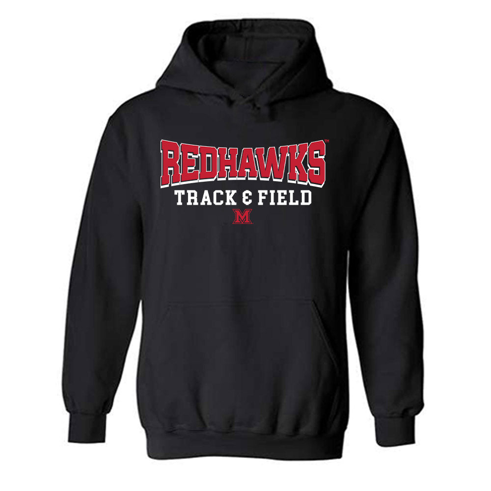 Miami of Ohio - NCAA Men's Track & Field : Julian Mills - Classic Shersey Hooded Sweatshirt-0