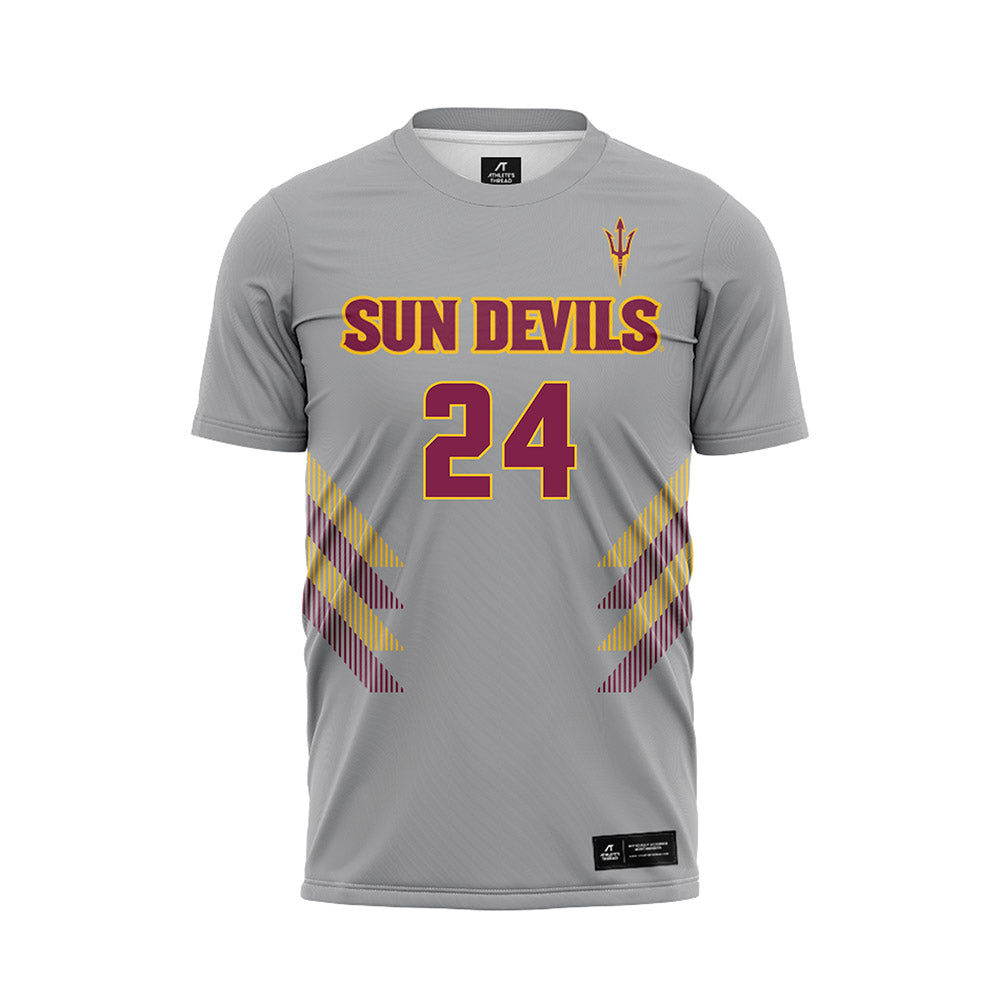 Arizona State - NCAA Women's Soccer : Katherine Ozard - Grey Soccer Jersey-0