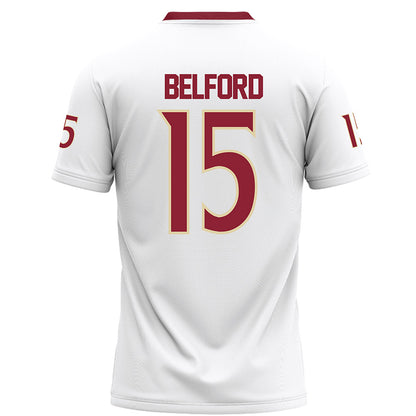 Elon - NCAA Football : Storm Belford - White Football Jersey-1