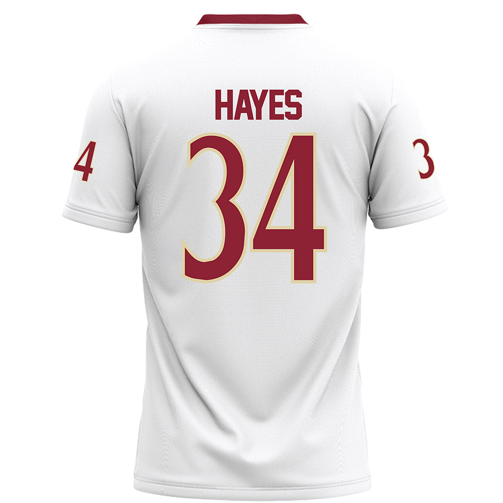 Elon - NCAA Football : Nathan Hayes - White Football Jersey-1
