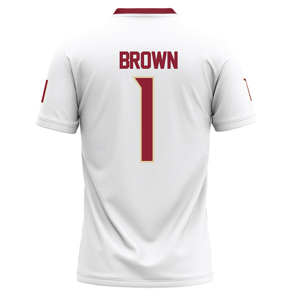Elon - NCAA Football : Jevean Brown - White Football Jersey-1
