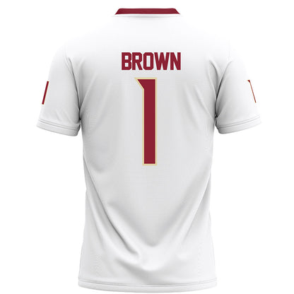 Elon - NCAA Football : Jevean Brown - White Football Jersey-1
