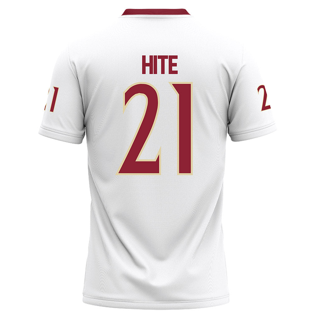 Elon - NCAA Football : Derek Hite - White Football Jersey-1