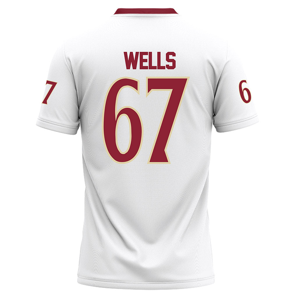 Elon - NCAA Football : Eli Wells - White Football Jersey-1