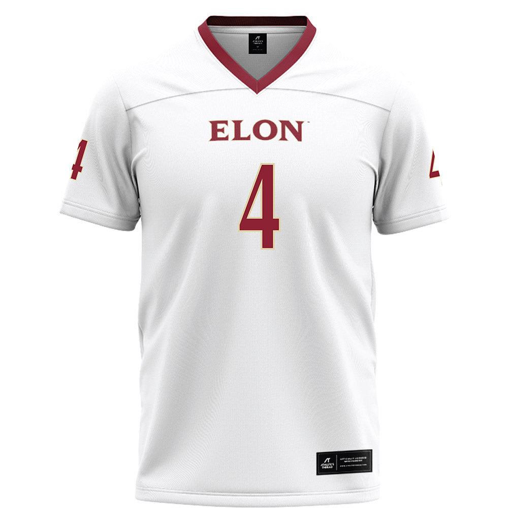 Elon - NCAA Football : Josiah Robinson - White Football Jersey-0