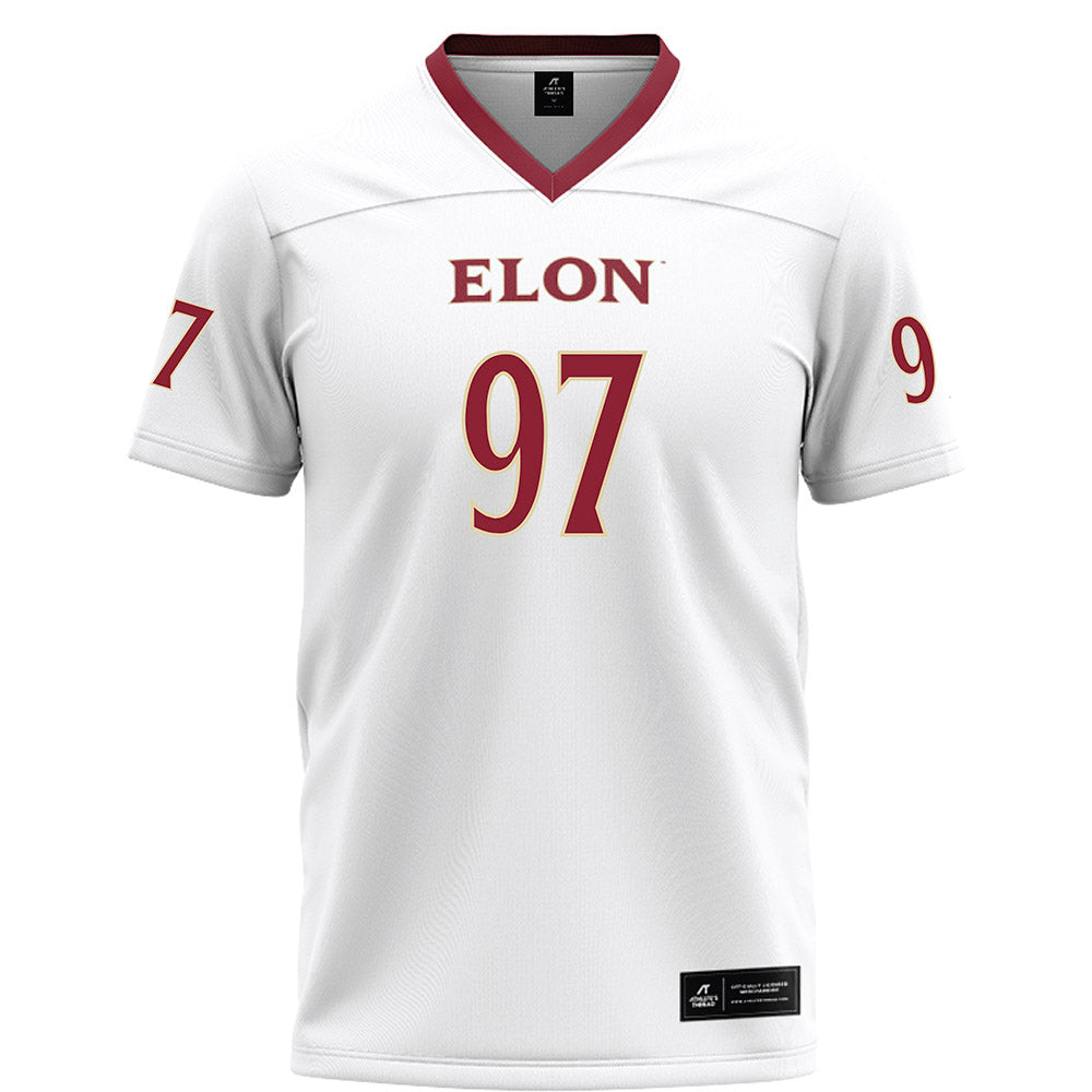 Elon - NCAA Football : Carter Stimson - White Football Jersey-0