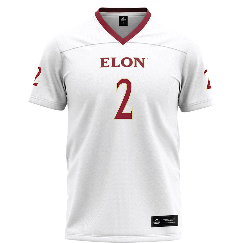 Elon - NCAA Football : Senquavious Alsobrooks - White Football Jersey-0