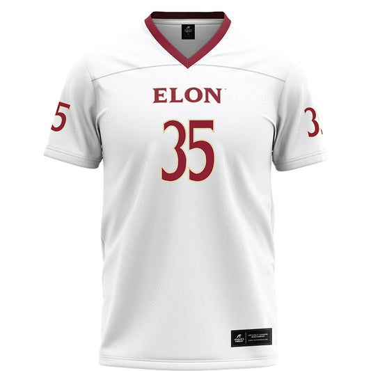 Elon - NCAA Football : Owen Moreland - White Football Jersey-0