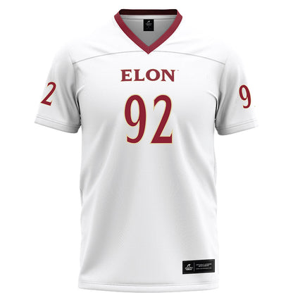 Elon - NCAA Football : Nhycer Kelly - White Football Jersey-0