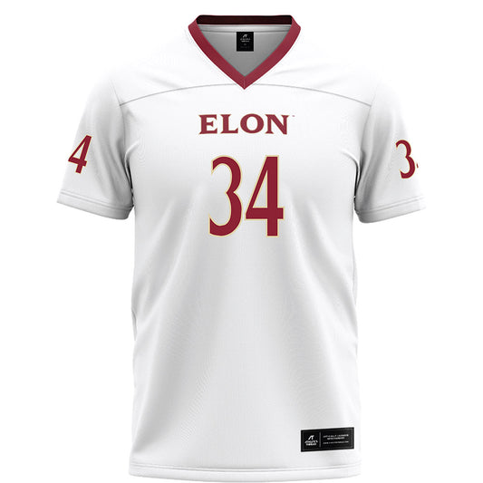 Elon - NCAA Football : Nathan Hayes - White Football Jersey-0