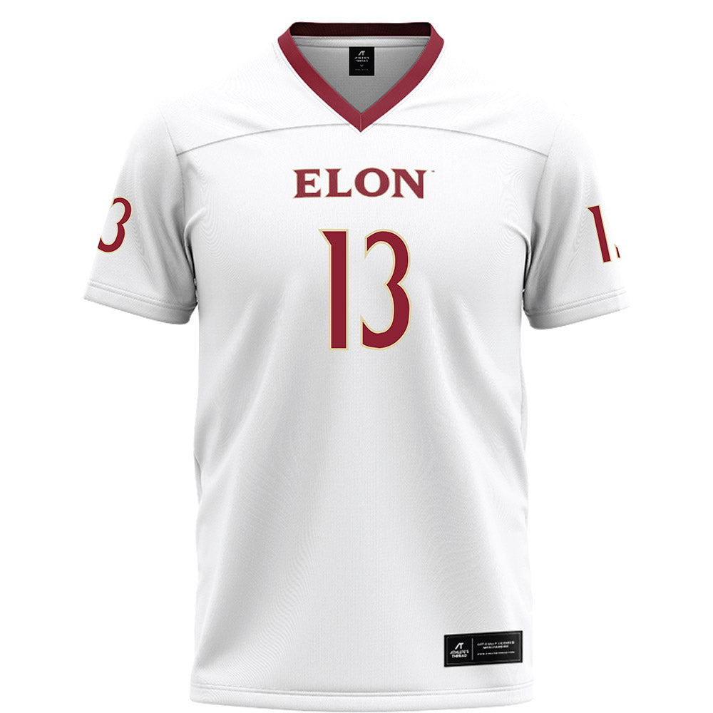 Elon - NCAA Football : Tanner Payne - White Football Jersey-0