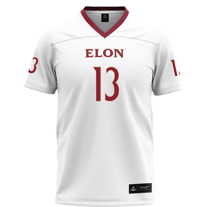 Elon - NCAA Football : Tanner Payne - White Football Jersey-0