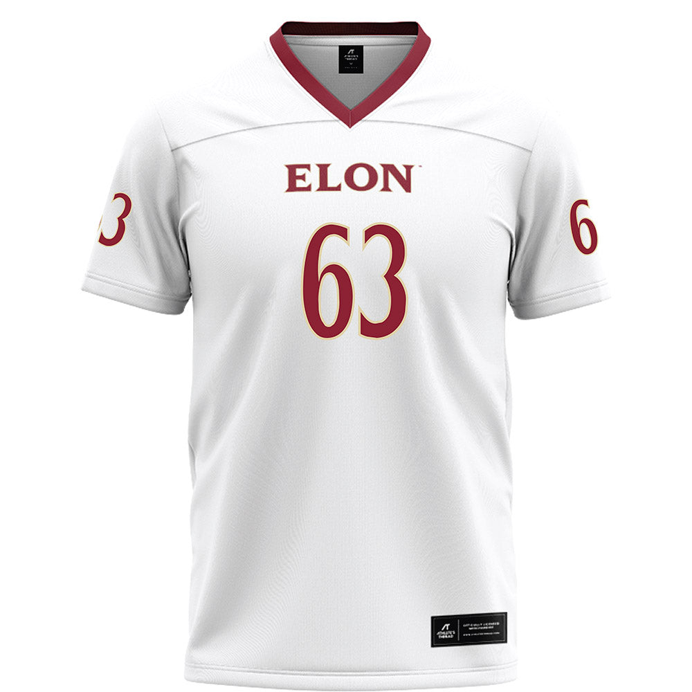 Elon - NCAA Football : Will Tellers - White Football Jersey-0