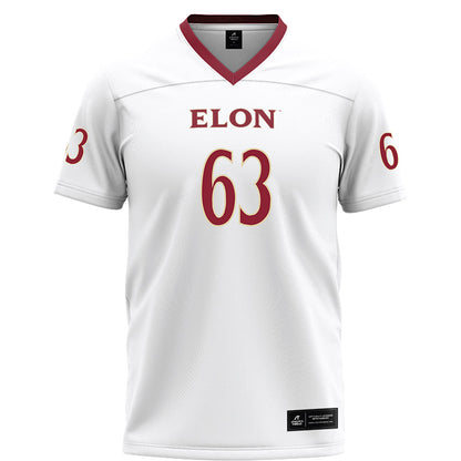 Elon - NCAA Football : Will Tellers - White Football Jersey-0