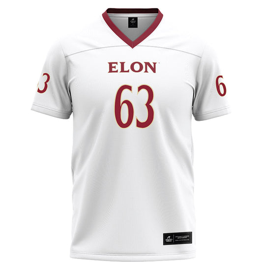 Elon - NCAA Football : Will Tellers - White Football Jersey-0