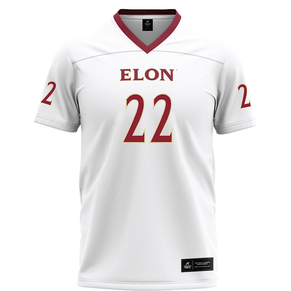 Elon - NCAA Football : Kamerin McDowell-Moore - White Football Jersey-0
