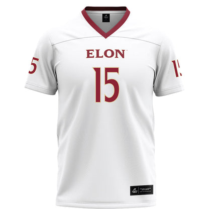 Elon - NCAA Football : Storm Belford - White Football Jersey-0