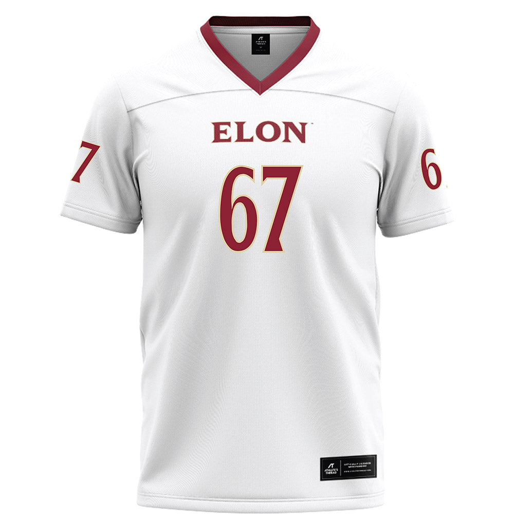 Elon - NCAA Football : Eli Wells - White Football Jersey-0