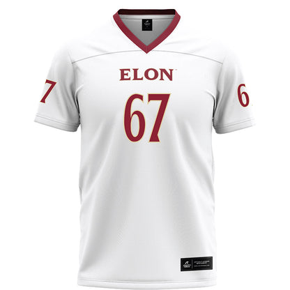Elon - NCAA Football : Eli Wells - White Football Jersey-0