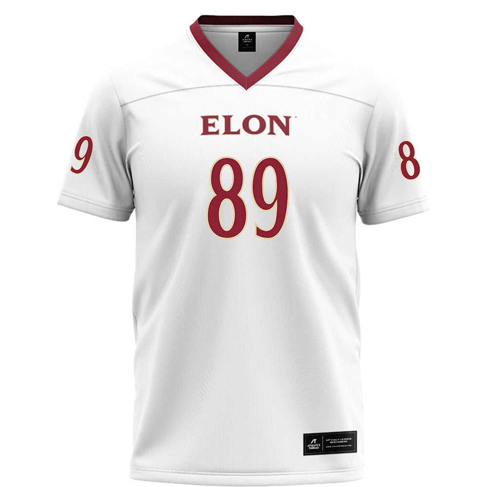 Elon - NCAA Football : Braden Gower - White Football Jersey-0