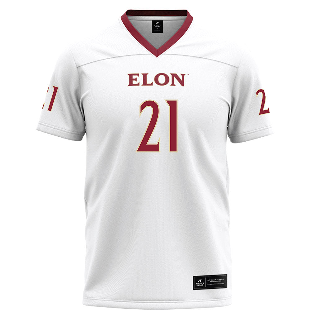 Elon - NCAA Football : Derek Hite - White Football Jersey-0