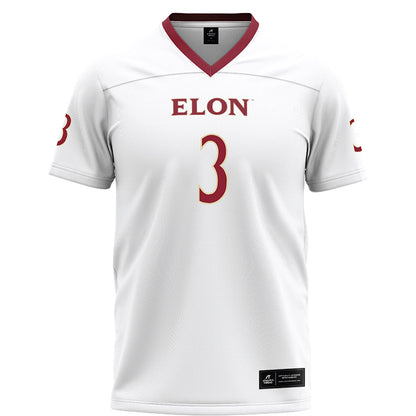 Elon - NCAA Football : Cj Hector - White Football Jersey-0