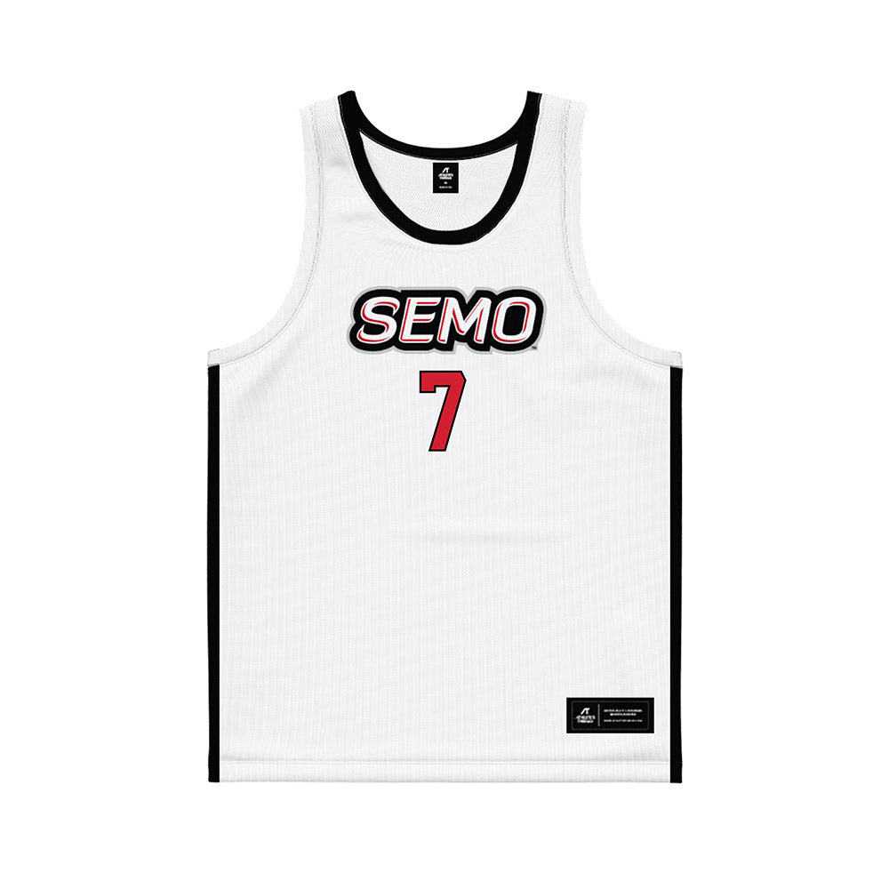 SEMO - NCAA Men's Basketball : Landren Blocker - White Basketball Jersey-0