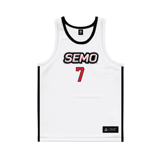 SEMO - NCAA Men's Basketball : Landren Blocker - White Basketball Jersey-0