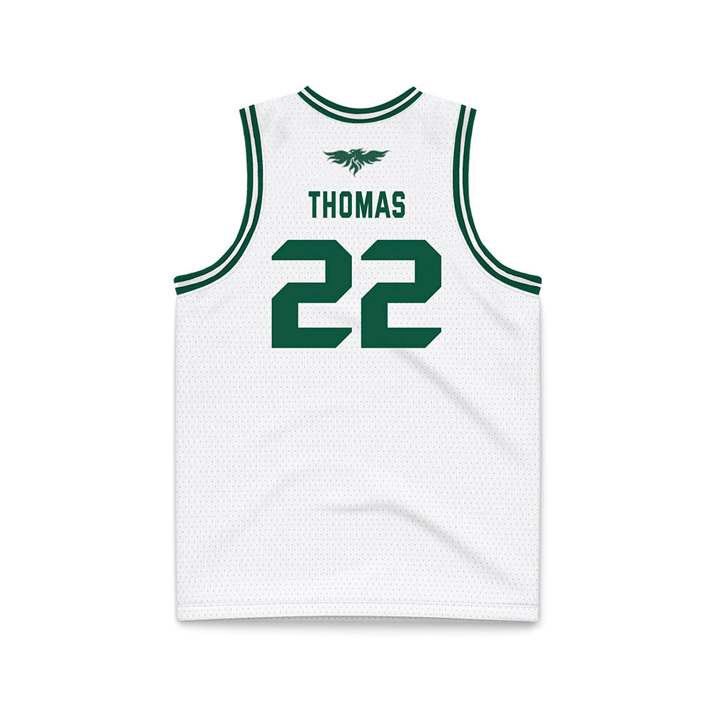 UW Green Bay - NCAA Men's Basketball : LeBron Thomas - White Basketball Jersey-1