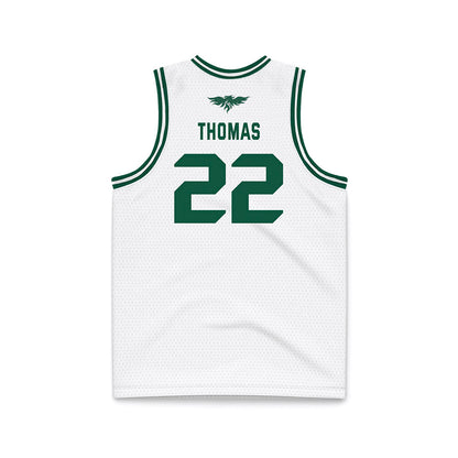 UW Green Bay - NCAA Men's Basketball : LeBron Thomas - White Basketball Jersey-1