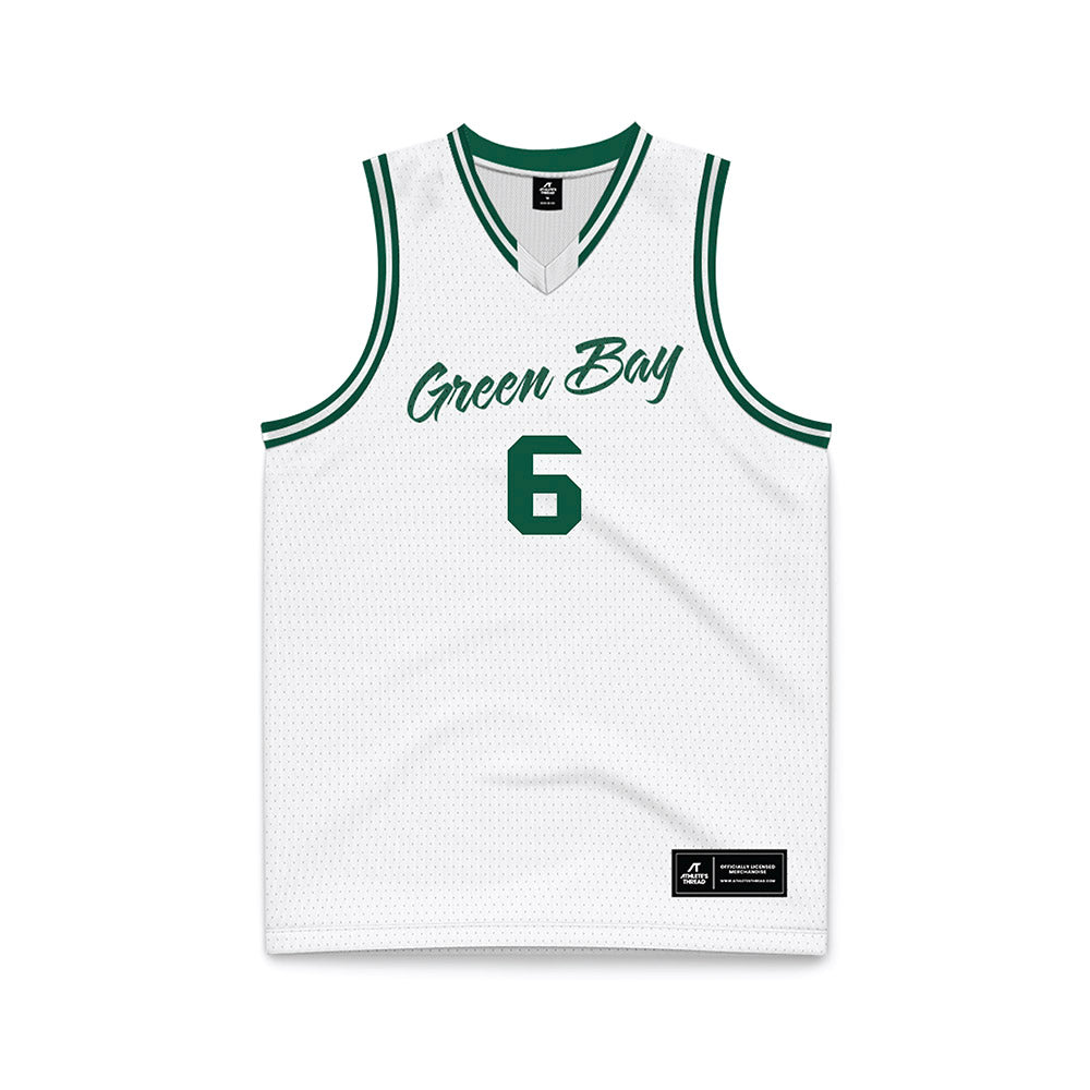 UW Green Bay - NCAA Men's Basketball : Vukasin Todorovic - White Basketball Jersey-0